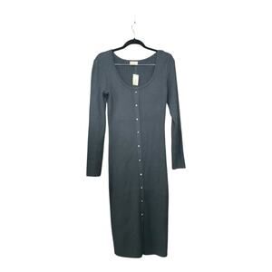 Upwest Dress Women Medium Ribbed Gray NWT